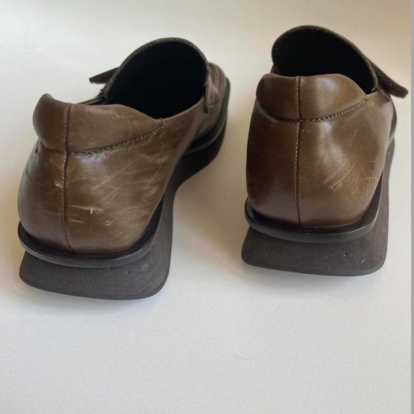 1999 PRADA olive brown loafers - Picture 4 of 7